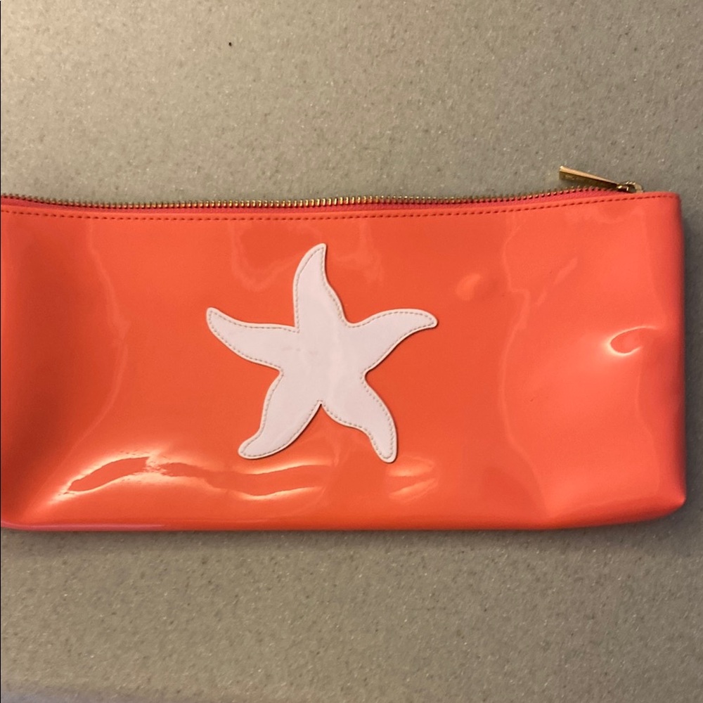 Lolo Orange Clutch with Starfish Accent